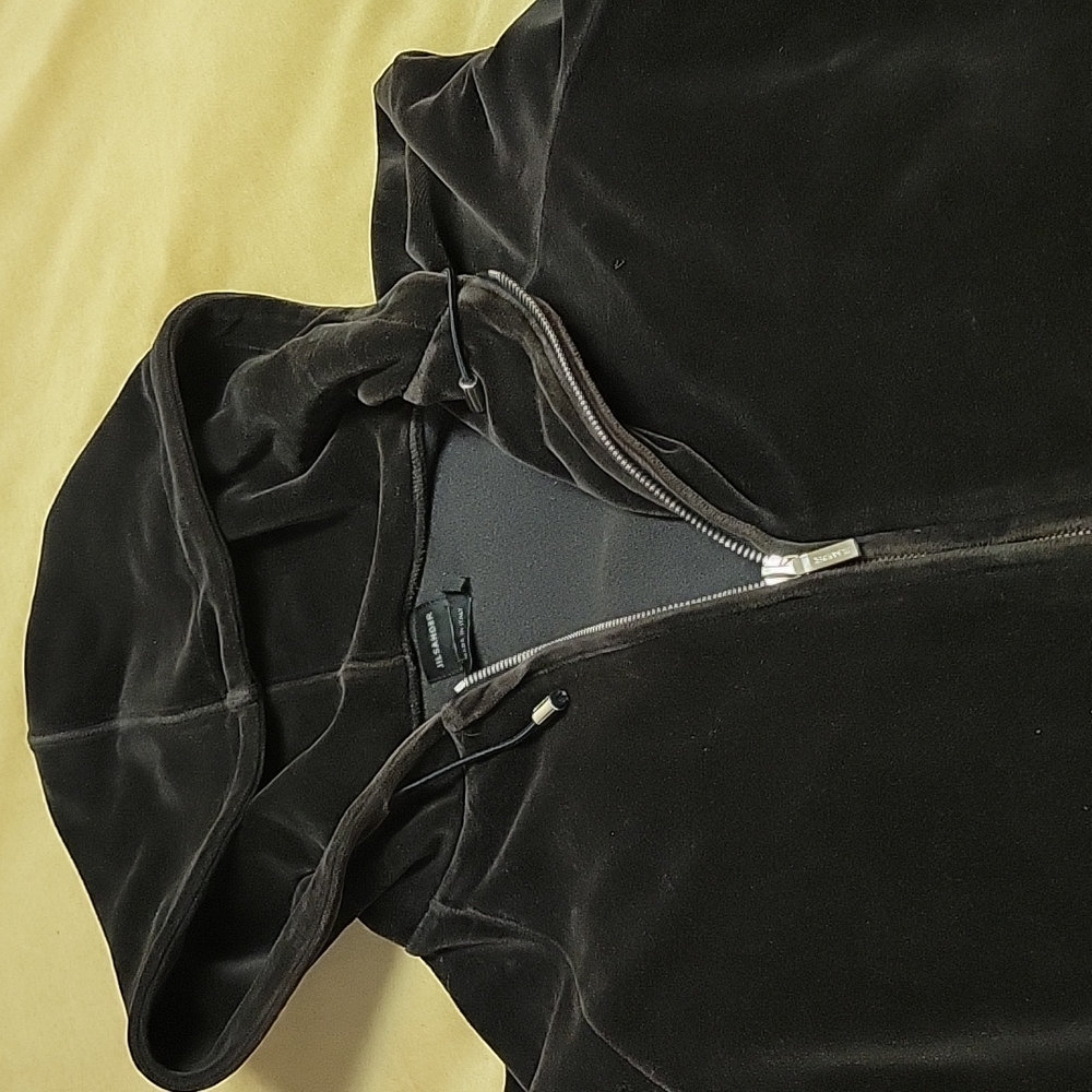 Jil Sander brown double zip hoodie with pockets